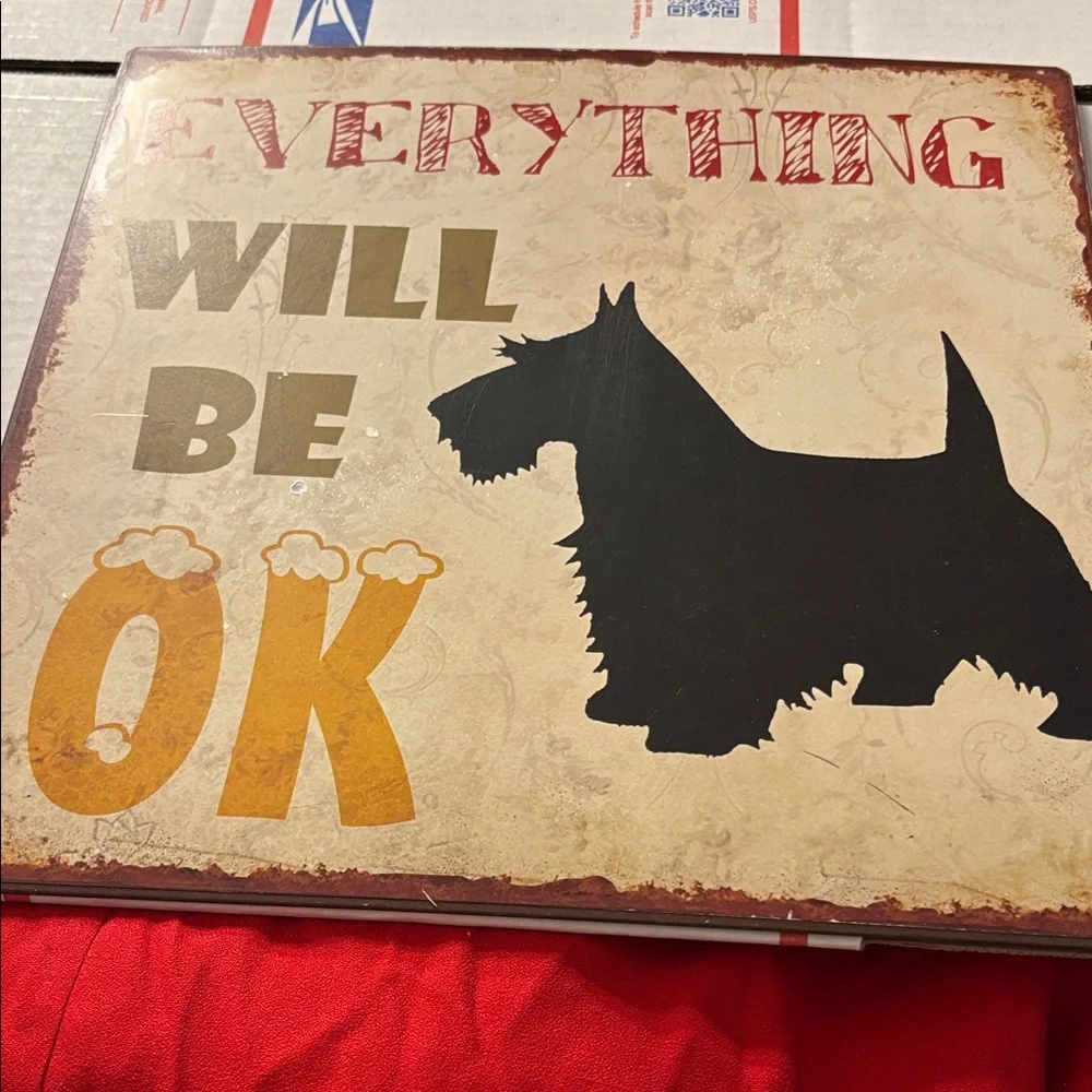 Inspirational Dog Silhouette Wall Art - Black and Tan